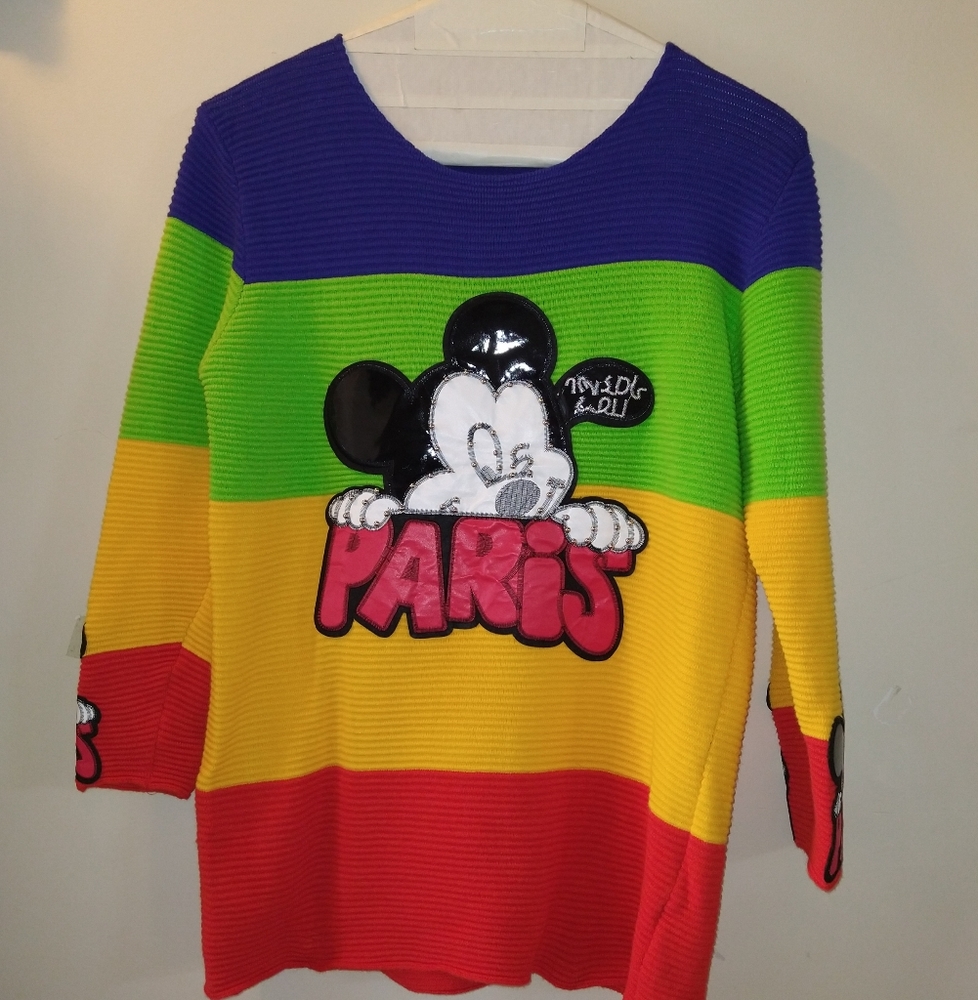 Rainbow Mickey mouse sweater Paris Disney?